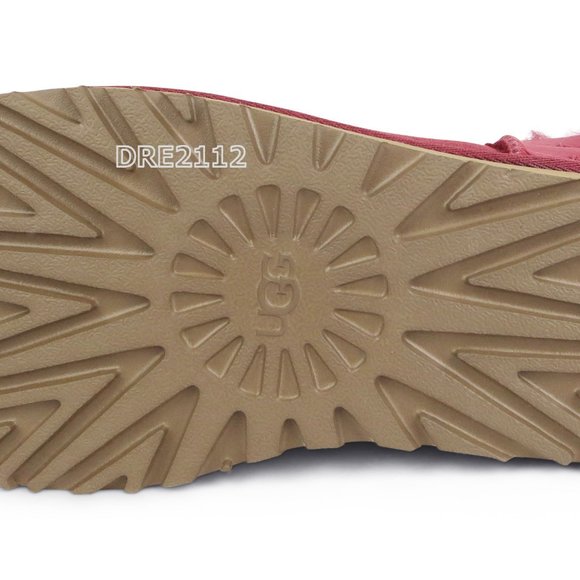 UGG Bailey Bow II Timeless Red Suede Fur Boots NEW IN BOX - Picture 5 of 6